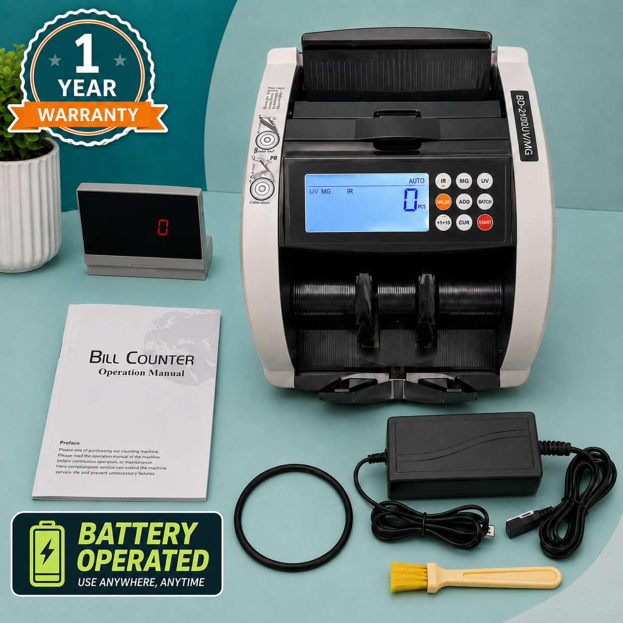 Battery Operated Imported Cash Counting Machine |Model DL-3820