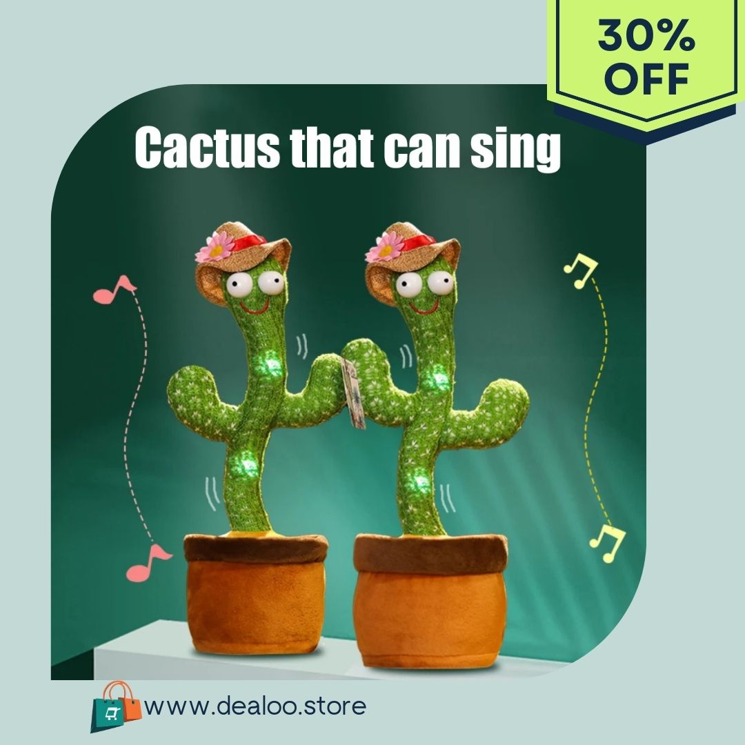 Rechargeable Cute Dancing and Talking Cactus Toy